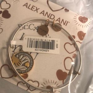 Alex and ani hand in hand two tone